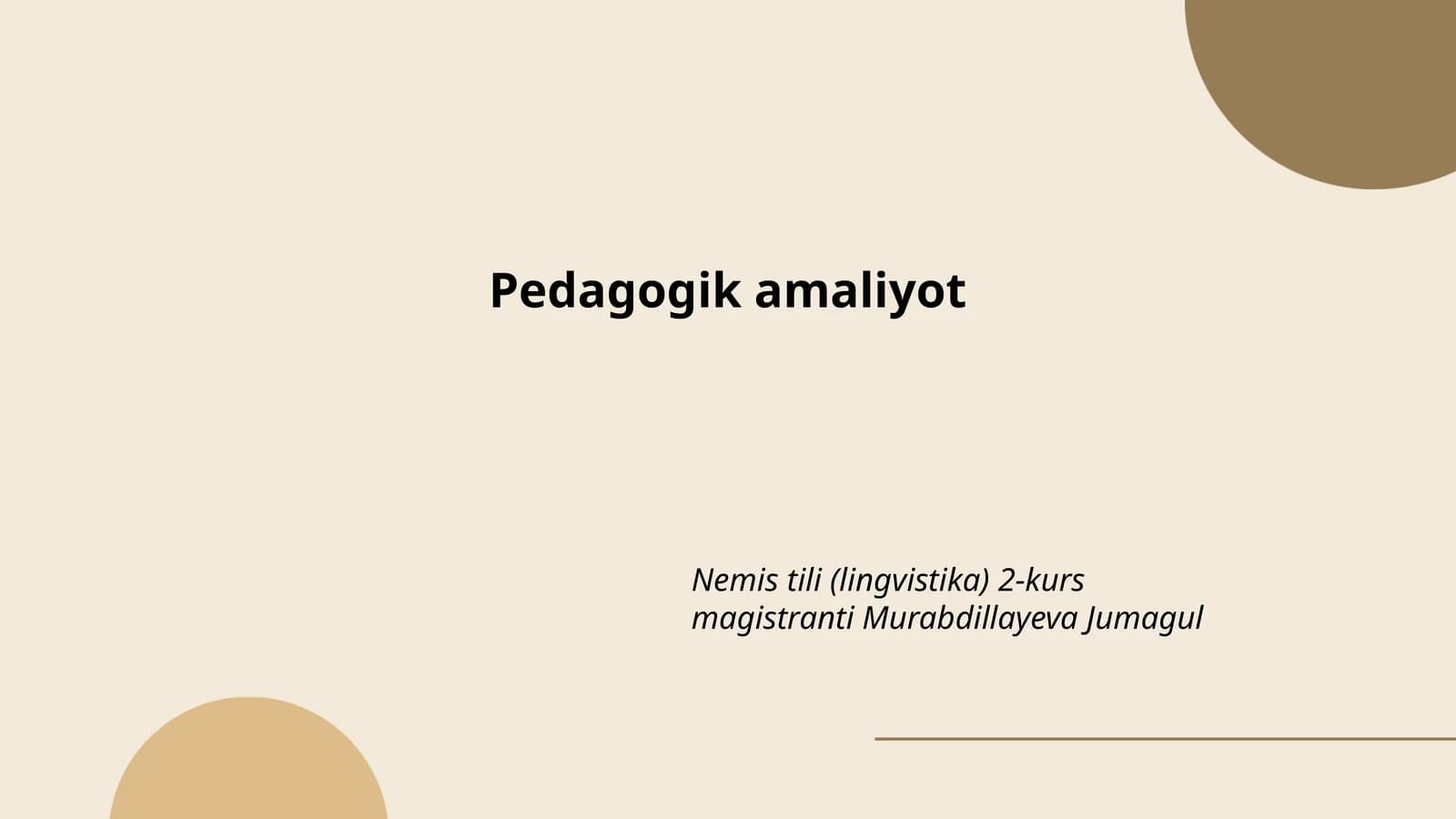 Pedagogik amaliyot