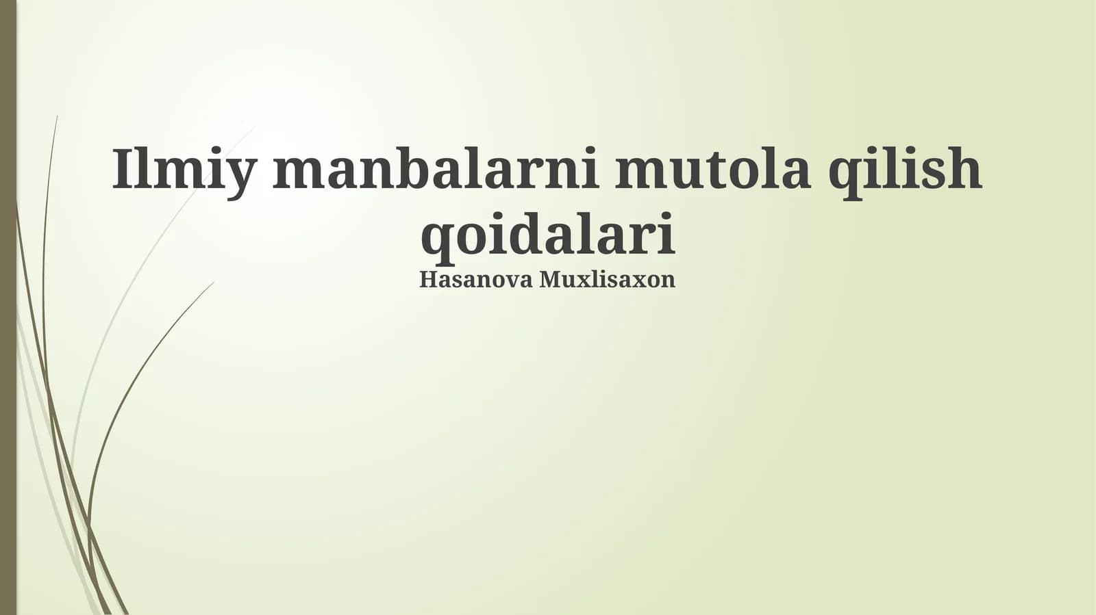 Ilmiy manbalarni mutola qilish qoidalari