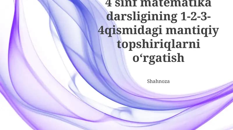 4 sinf matematika darsligi