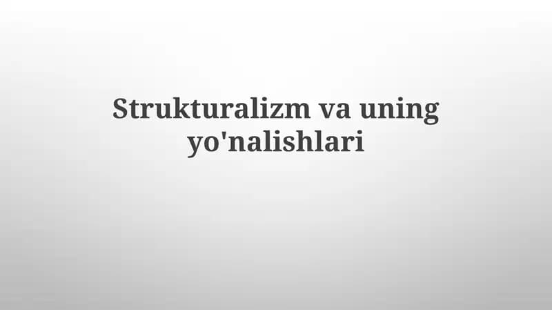 Asosiy Strukturalizm