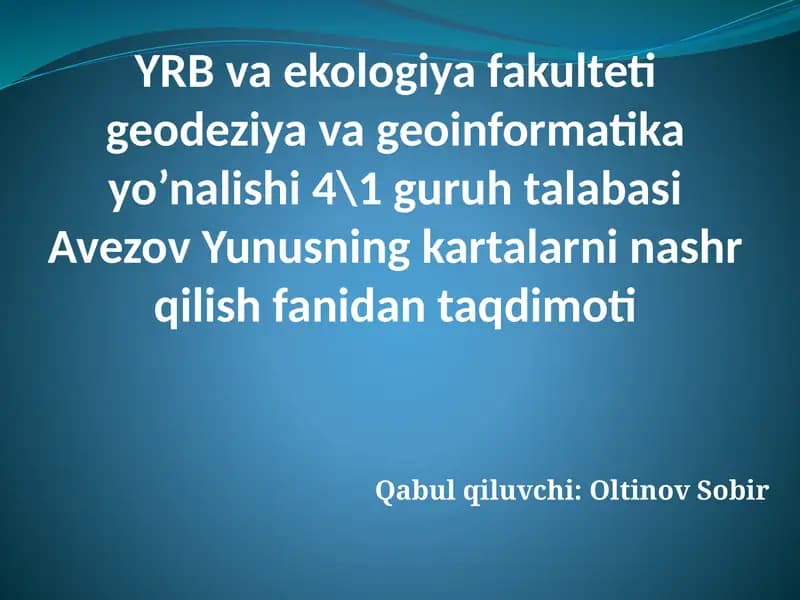 Kartografiyada mualliflik huquqi