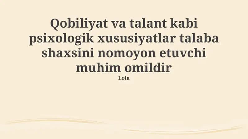 Talant va qobiliyat: Ta'riflar, nazariyalar va turlari