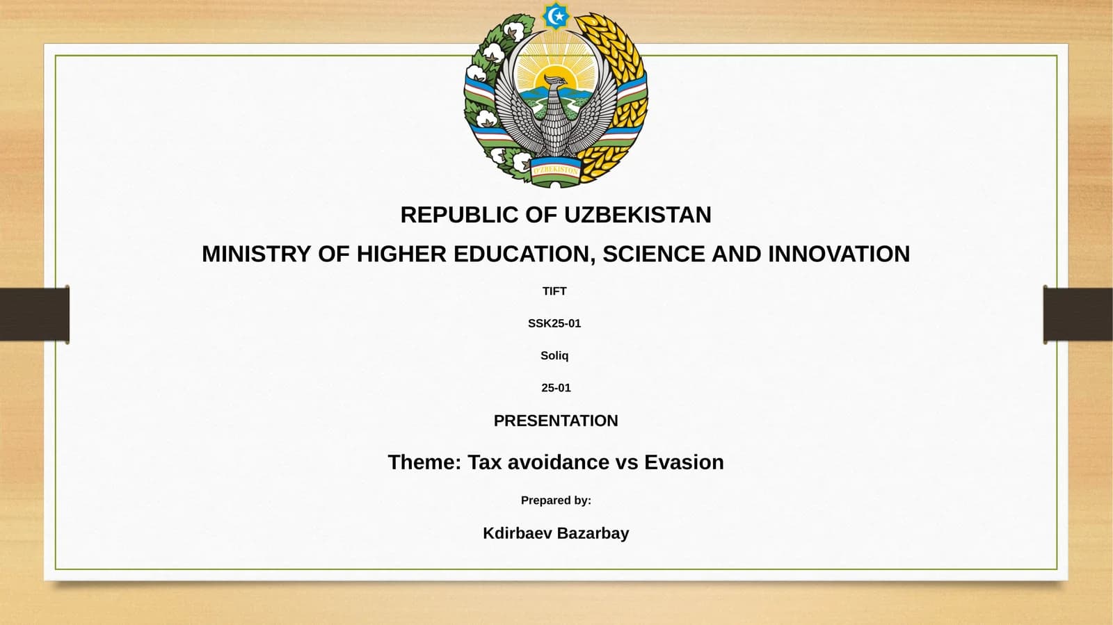 Tax Avoidance vs Evasion Presentation