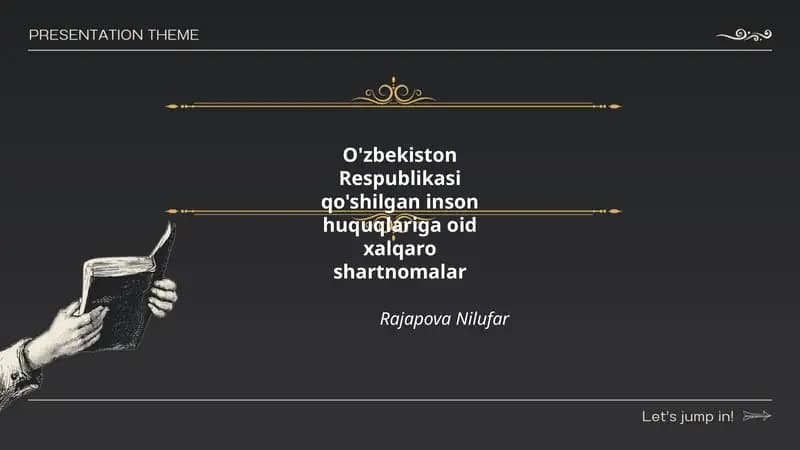 O'zbekiston Respublikasi qo'shilgan inson huquqlariga oid xalqaro shartnomalar
