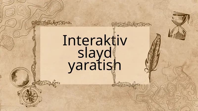 Interaktiv slayd yaratish