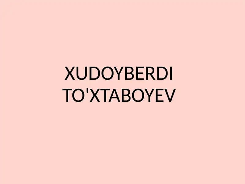 Xudoyberdi To‘xtaboyev