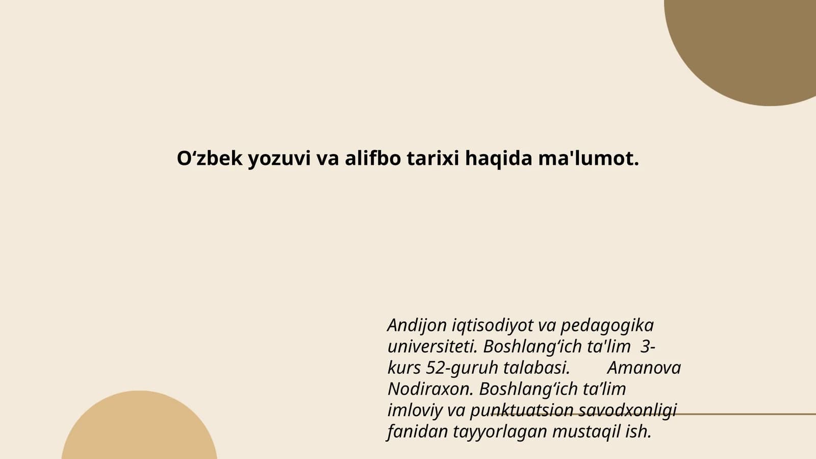 Oʻzbek yozuvi va alifbo tarixi