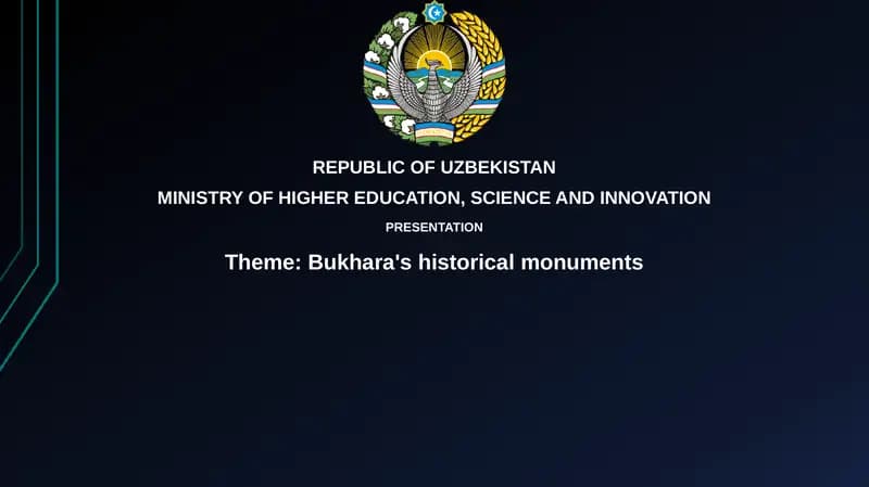 Bukhara's historical monuments
