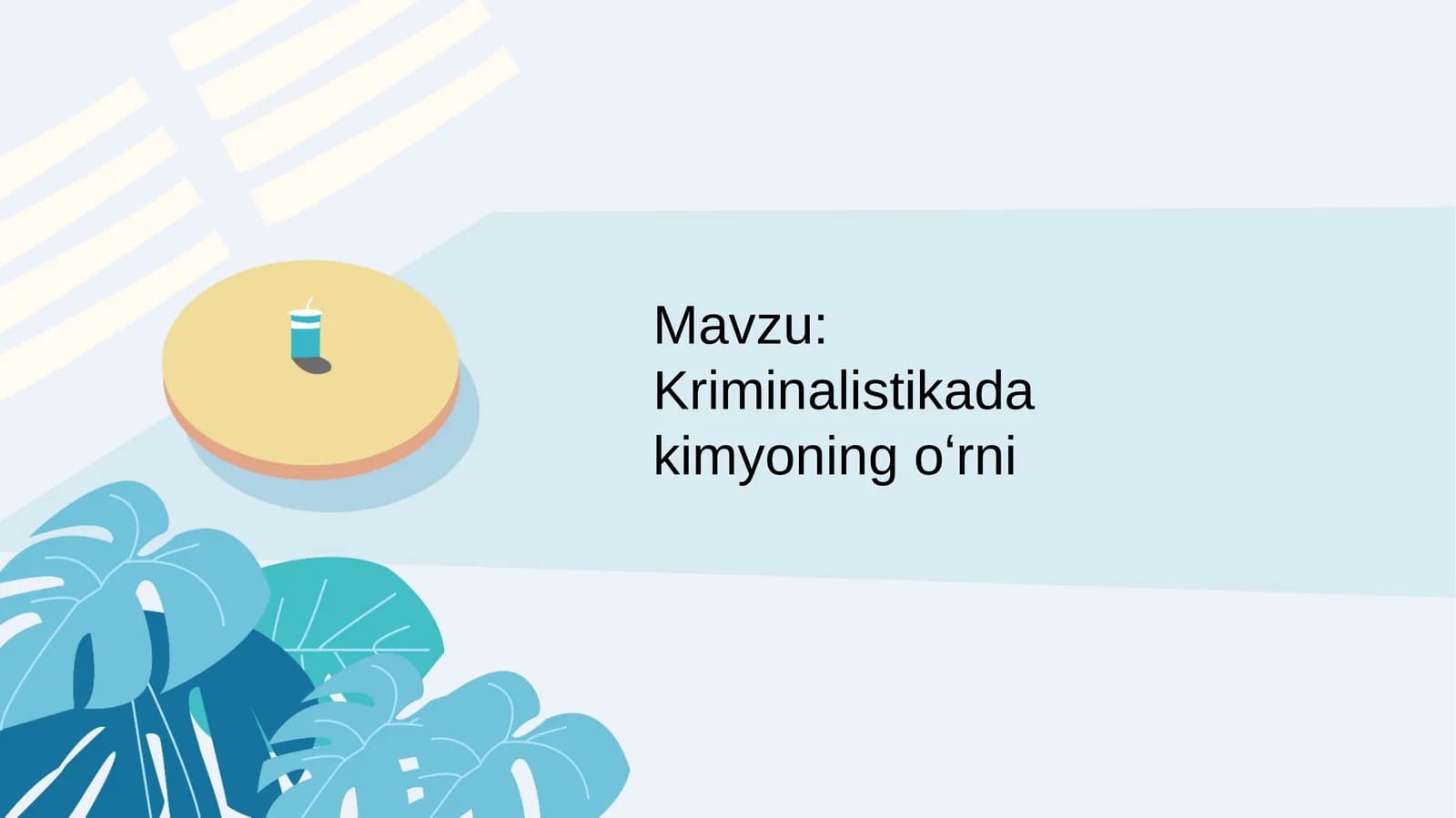 Kriminalistikada kimyoning oʻrni