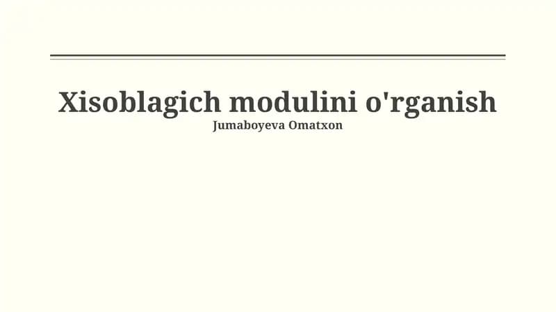 Xavfsizlik va Himoya