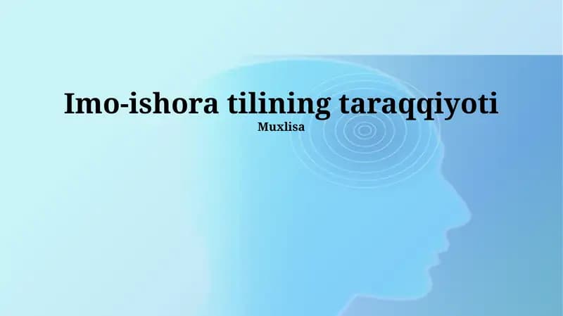 Imo-ishora tilining taraqqiyoti