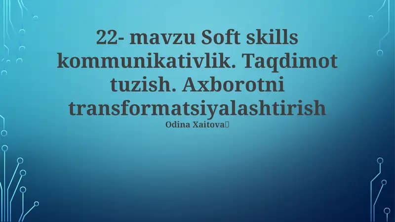 Soft skills kommunikativlik