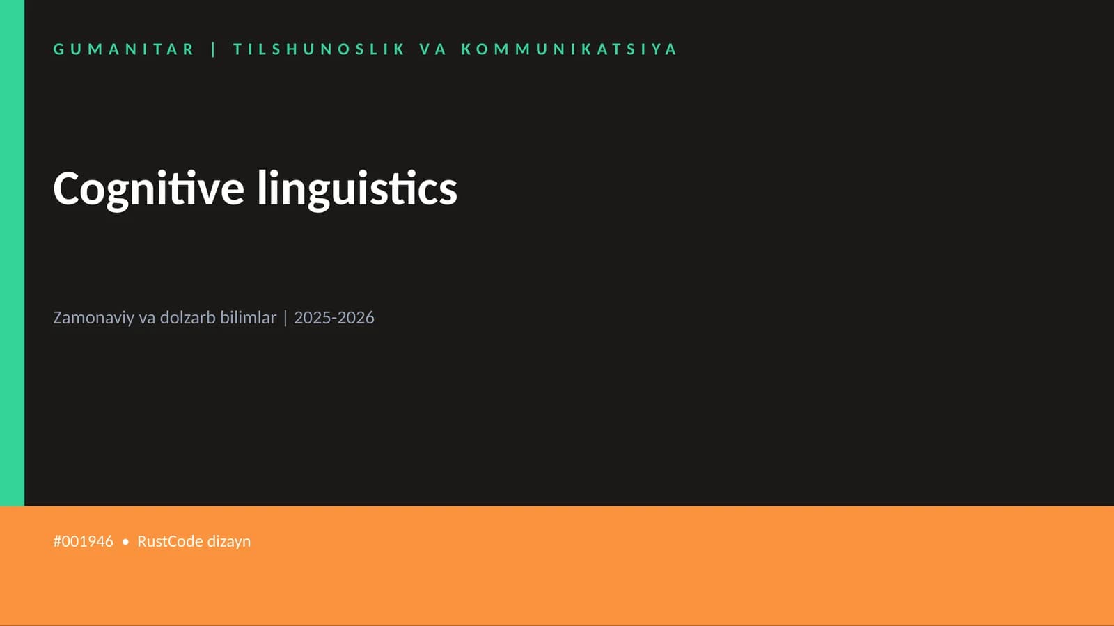 Cognitive linguistics