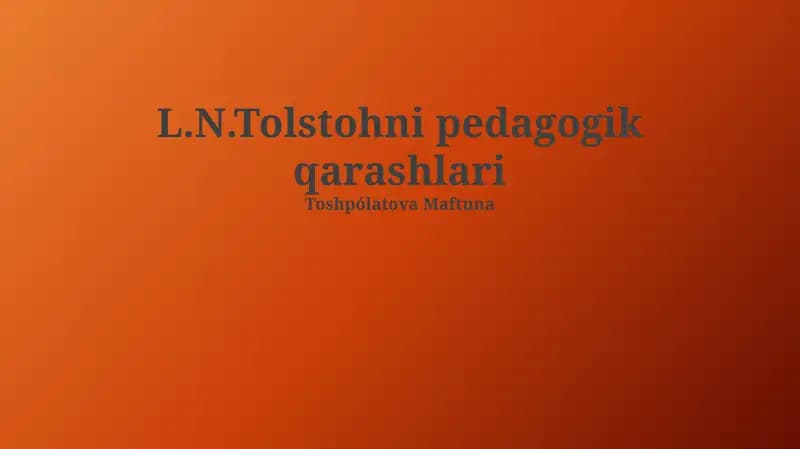 O'z-o'zini tarbiyalash