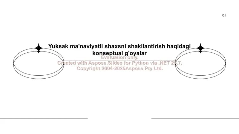 Yuksak ma'naviyatli shaxsni shakllantirish haqidagi konseptual g'oyalar