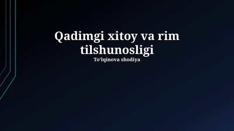 Tarix va rivojlanish