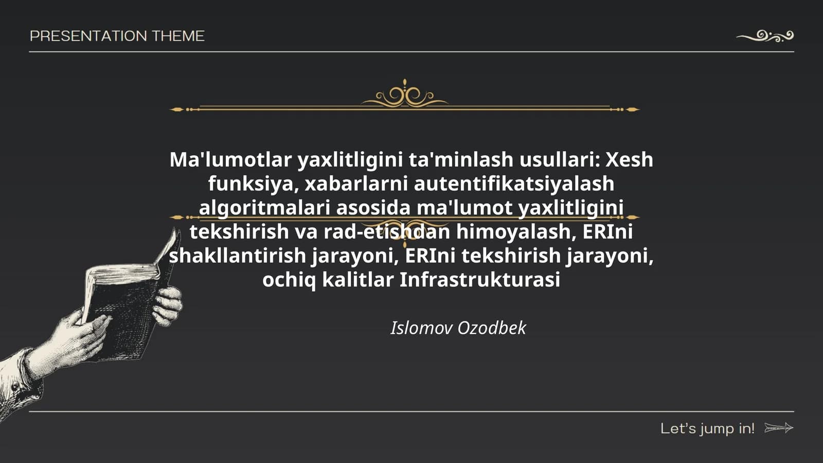 Ma'lumotlar yaxlitligini ta'minlash usullari