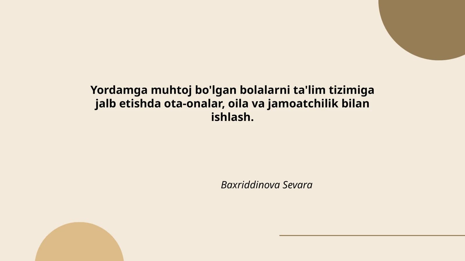 Yordamga muhtoj bolalarni ta'lim tizimiga jalb etish
