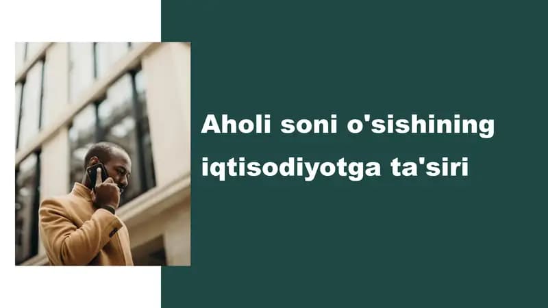 Aholi soni o'sishining iqtisodiyotga ta'siri