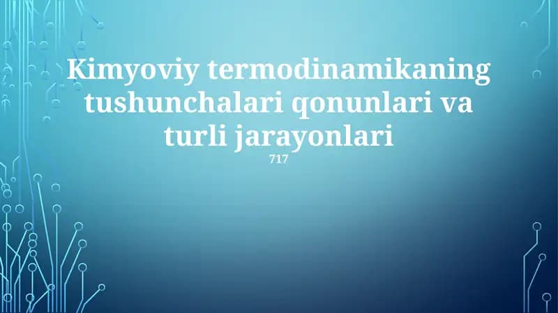 Kimyoviy termodinamika