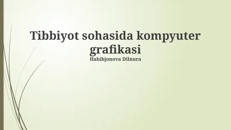 Kompyuter grafikasi tibbiyotda