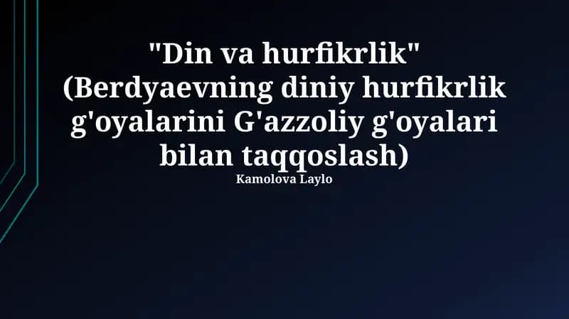 Din va hurfikrlik