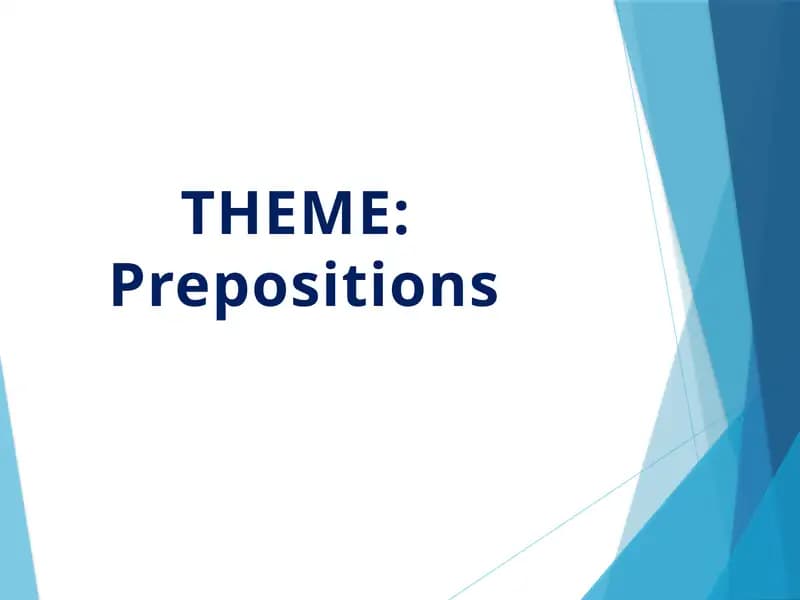 Prepositions