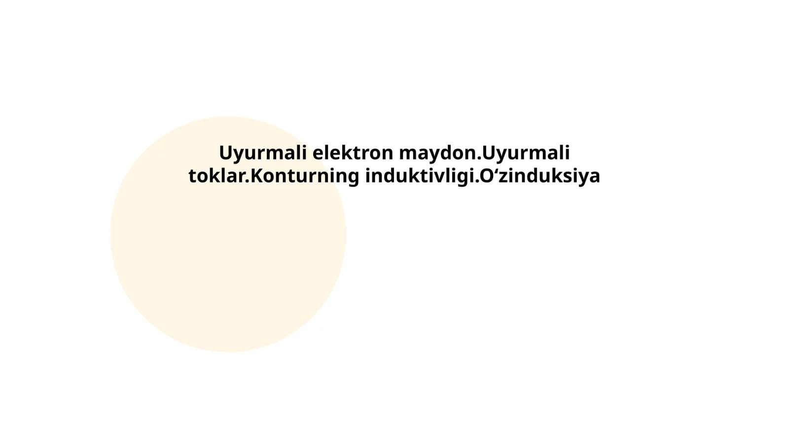 Uyurmali elektron maydon nazariyasi