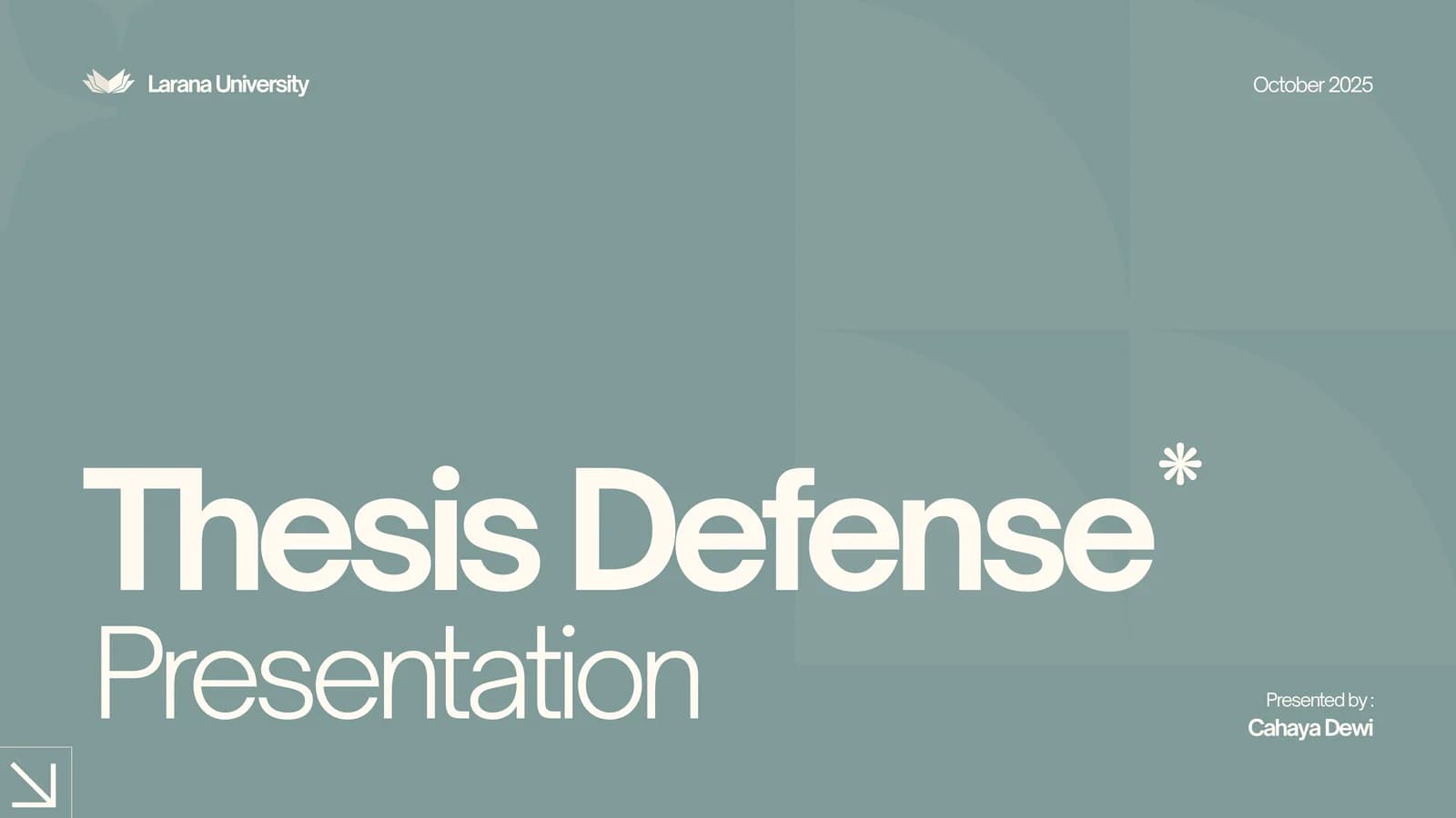 Thesis Defense Presentation