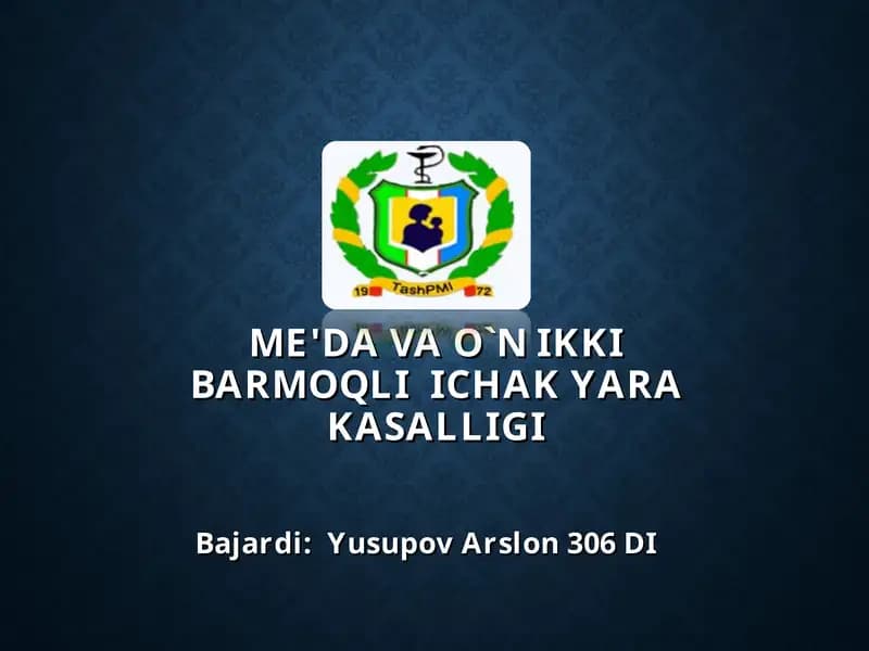 ME'DA VAO`N IKKIBARMOQLIICHAK YARAKASALLIGI