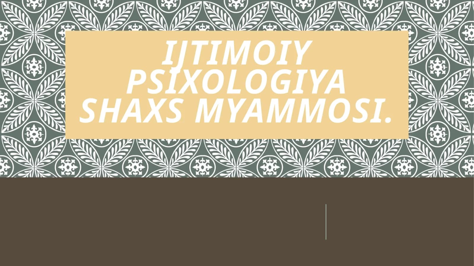 Ijtimoiypsiologiyasha shaxsni o'rganishning Ijtimoiy psixologiyasi uchun o'ziga xosligi