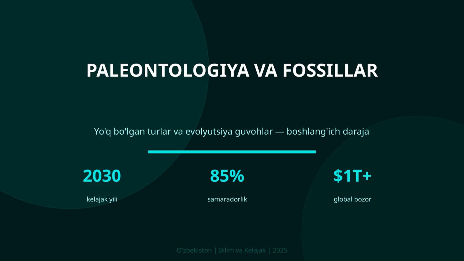 PALEONTOLOGIYA VA FOSSILLAR
