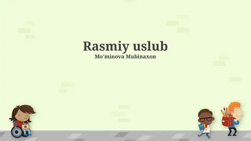 Rasmiy uslub