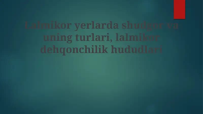 Sug'orish tizimlari