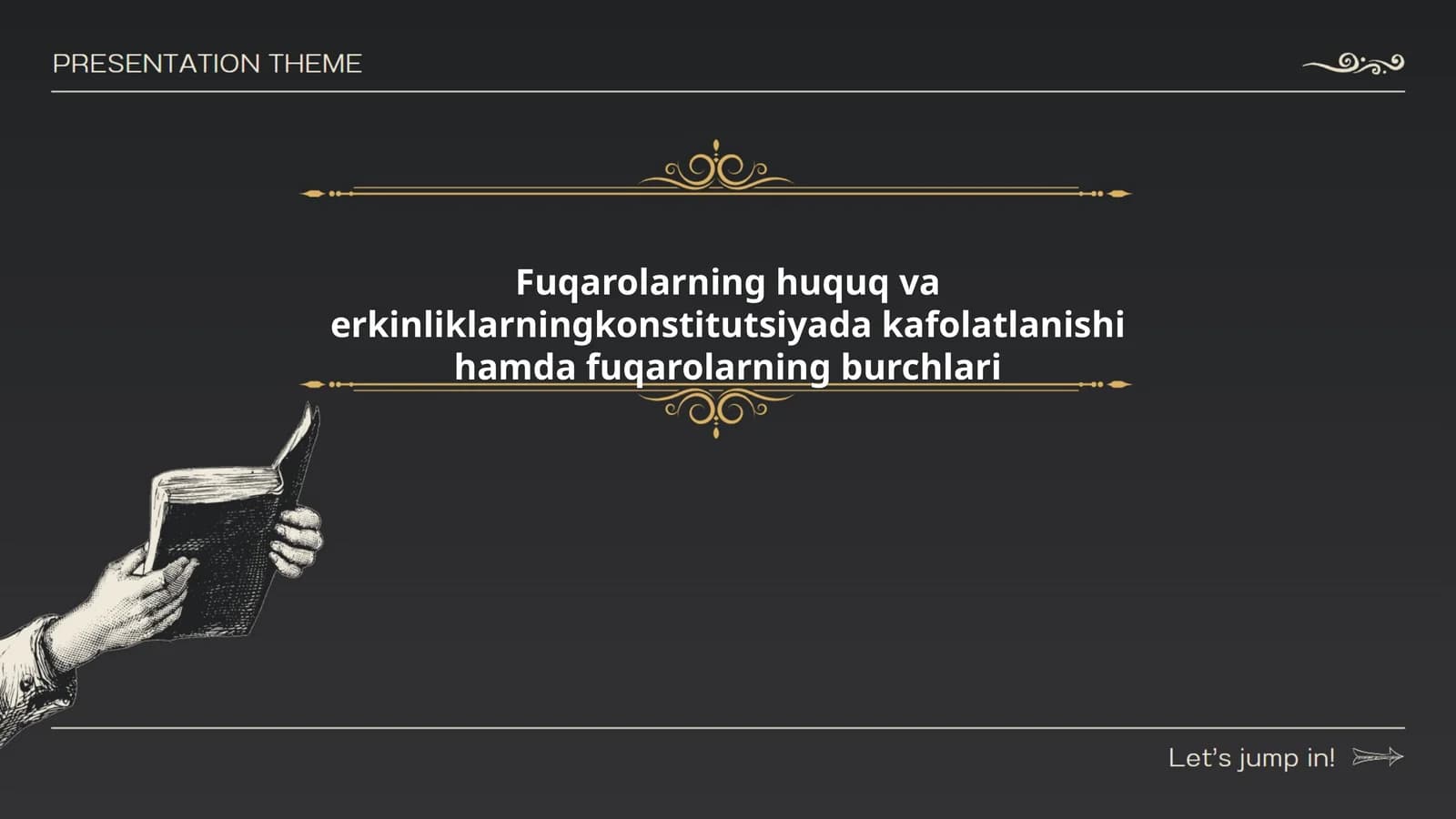 Fuqarolarning huquq va erkinliklarningkonstitutsiyada kafolatlanishi hamda fuqarolarning burchlari
