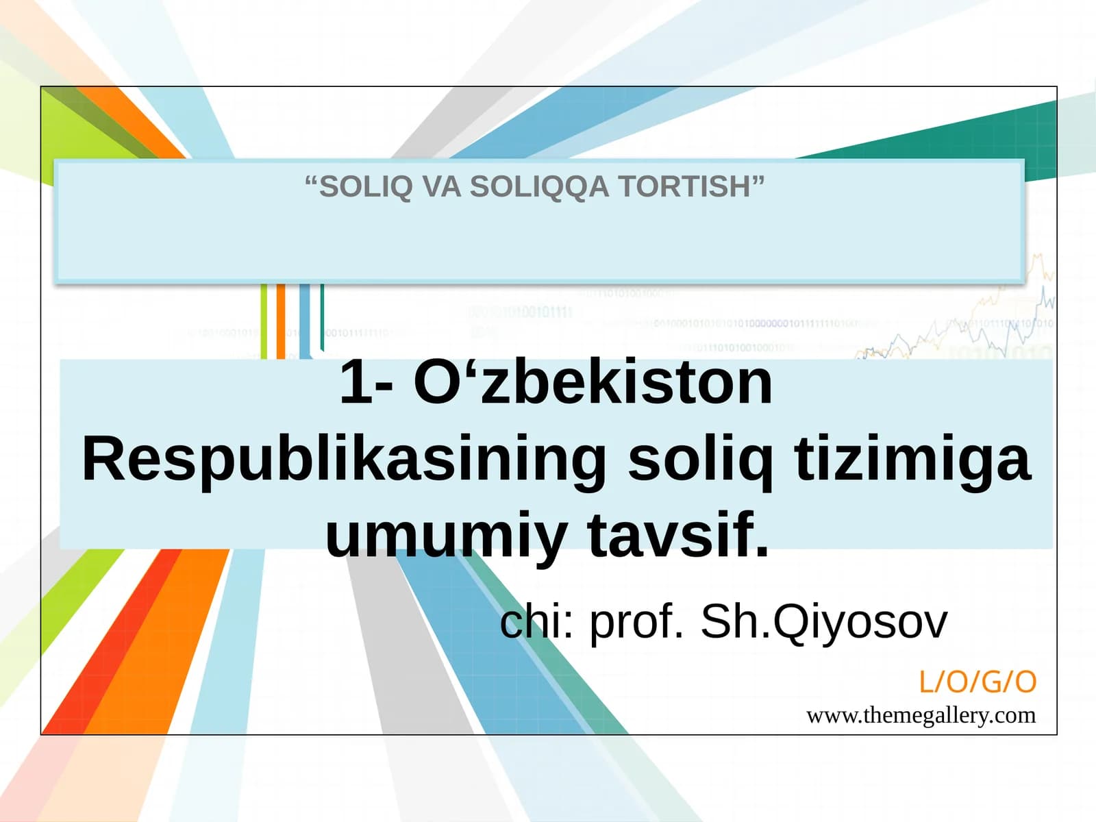 O‘zbekiston Respublikasining soliq tizimiga umumiy tavsif