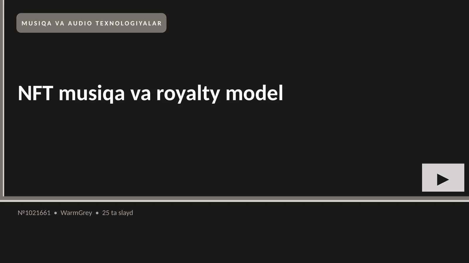 NFT musiqa va royalty model