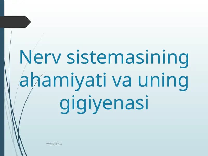 Nervsistemasiningahamiyativauninggigiyenasi