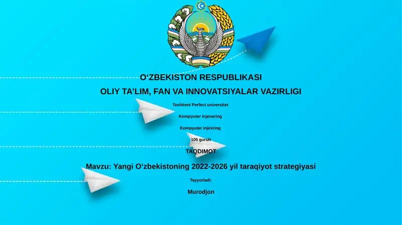 Yangi Oʻzbekistoning 2022-2026 yil taraqiyot strategiyasi