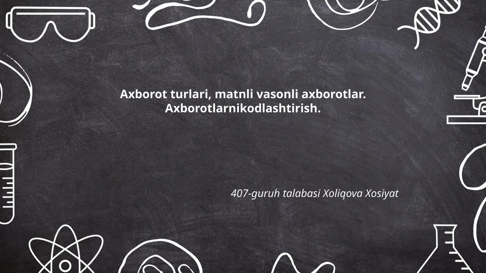 Axborot turlari va ularning xususiyatlari