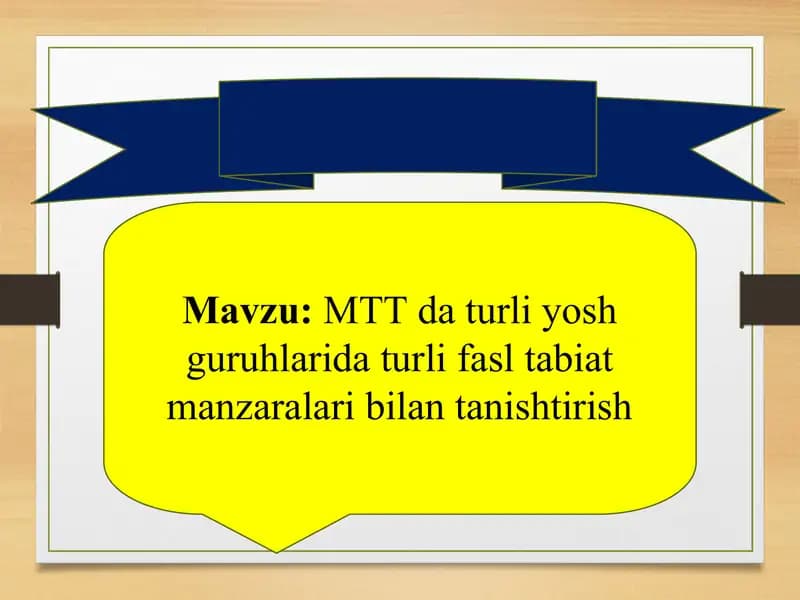 Bolalarni maktabga tayyorlashda tabiat bilan tanishtirish