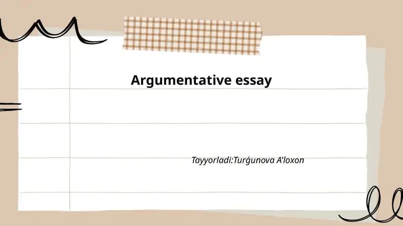 Argumentative essay