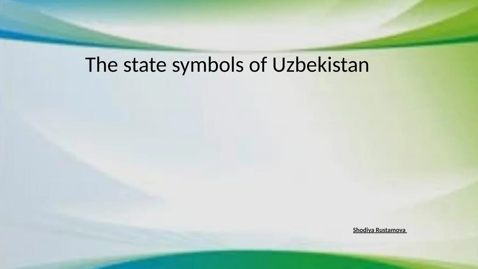 The state symbols of Uzbekistan