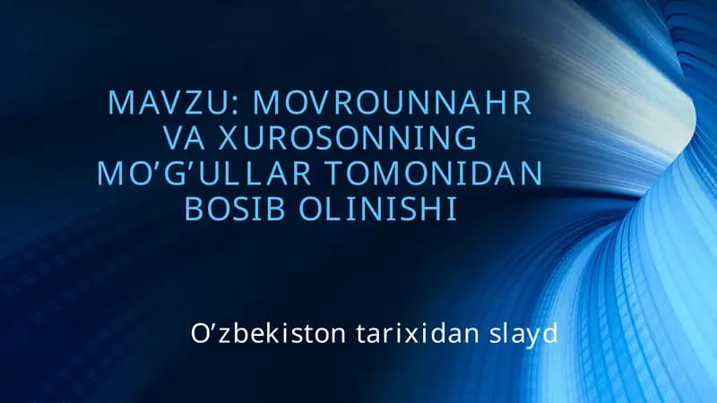 O’zbekistontarixidan slayd