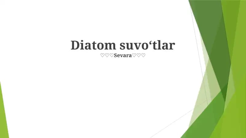 Diatom suvo‘tlar