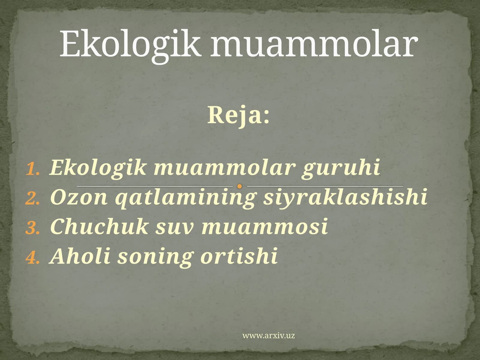 Ekologikmuammolarguruhi