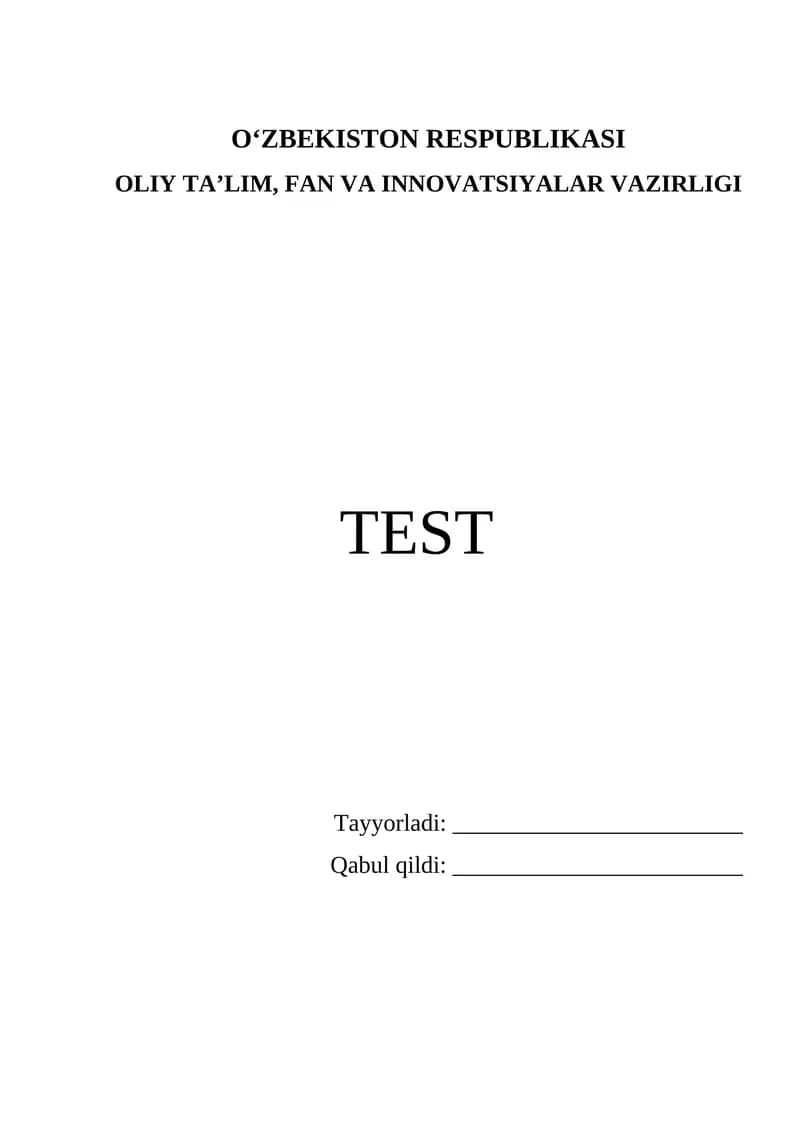 6-SINF ADABIYOT FANIDAN ATTESTATSIYA TESTI
