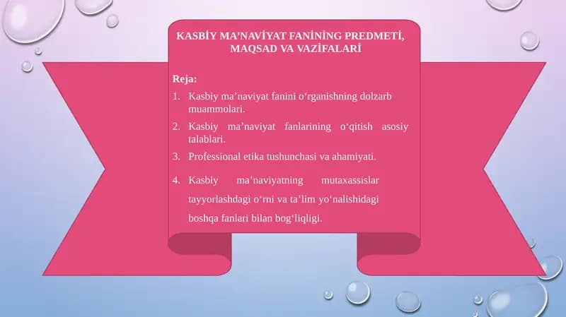 KASBİYMA’NAVİYATFANİNİNGPREDMETİ,MAQSADVAVAZİFALARİ