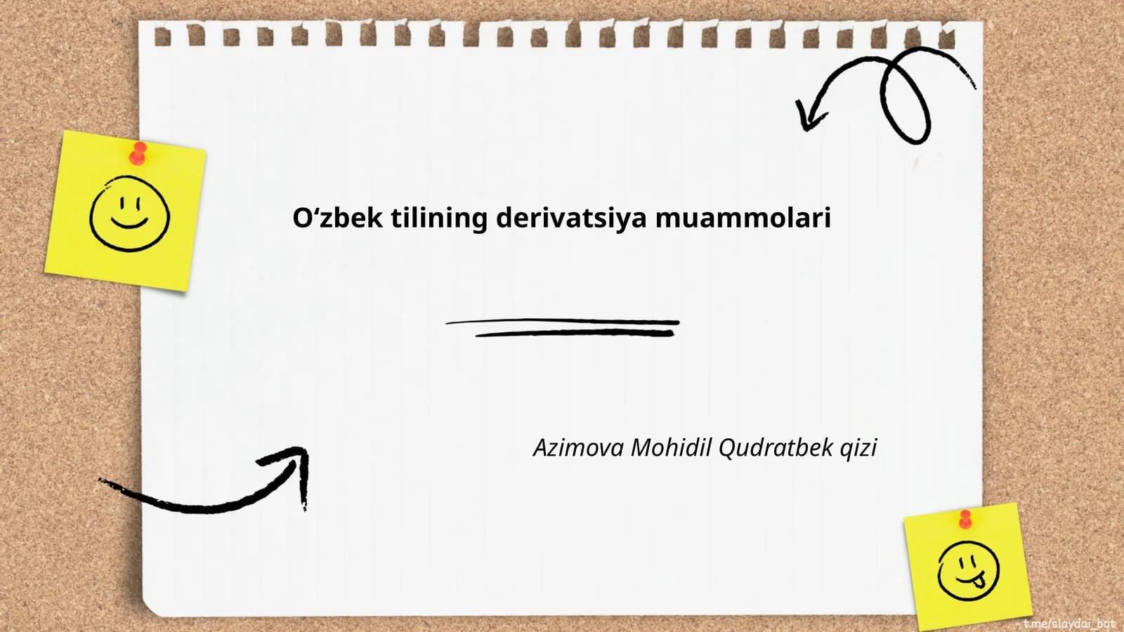 Morfologik derivatsiya muammolari