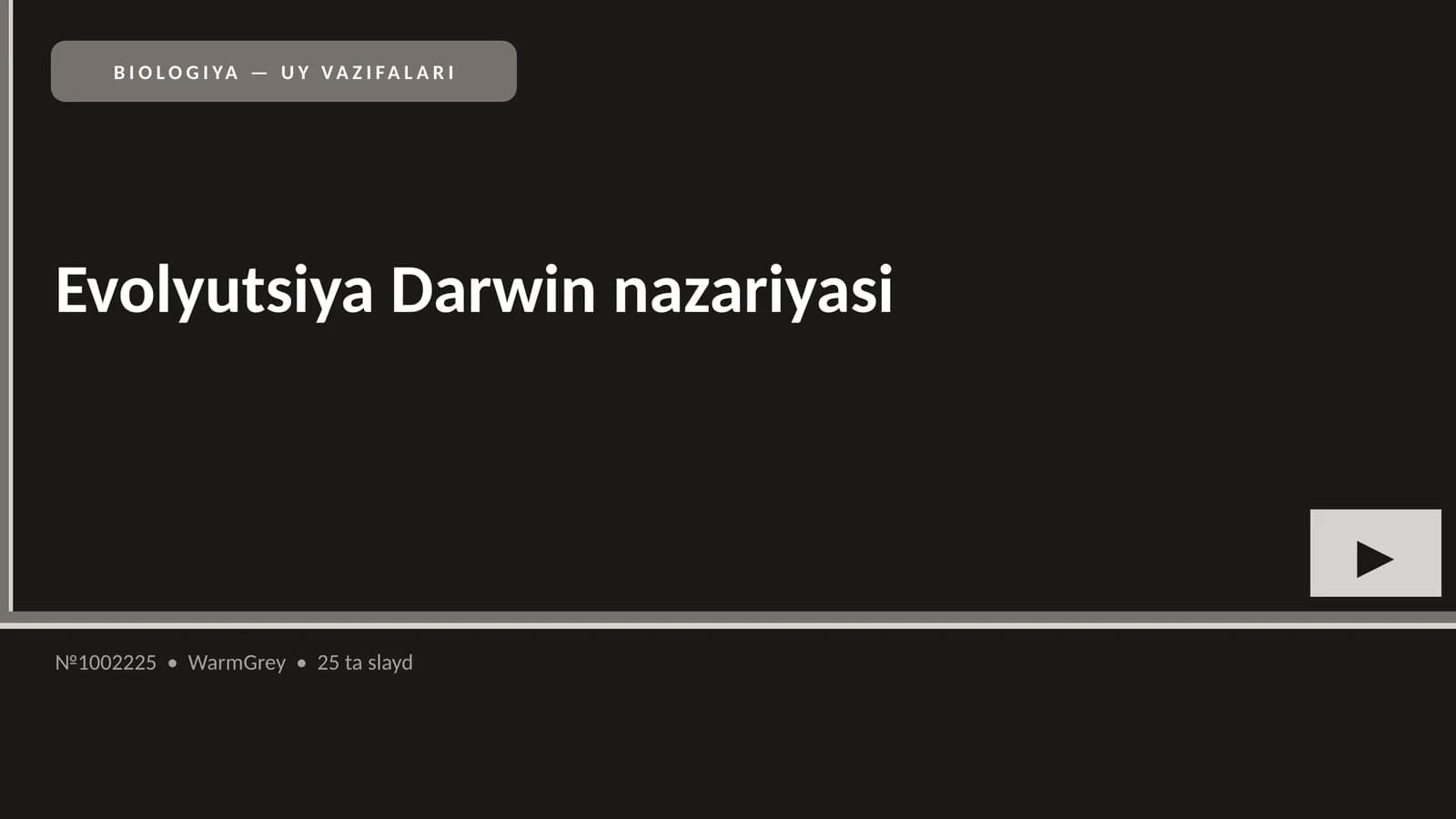Evolyutsiya Darwin nazariyasi